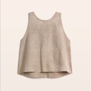 Aritzia Wilfred Cropped Vegan Suede Octave Top
